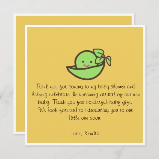 Babydusche danke Karte (Vorne/Hinten)