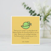 Babydusche danke Karte (Stehend Vorderseite)