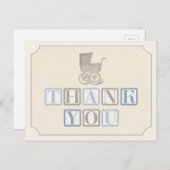 Babydusche danke Karte, danke Postkarte (Vorne/Hinten)