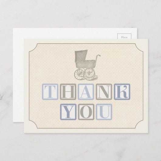 Babydusche danke Karte, danke Postkarte (Vorne/Hinten)