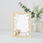 Babydusche Danke Karte, Gold/Schwarze Sterne (Stehend Vorderseite)