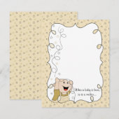 Babydusche Danke Karte, Gold/Schwarze Sterne (Vorne/Hinten)