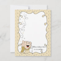 Babydusche Danke Karte, Gold/Schwarze Sterne