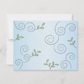 Babydusche Danke Karte, "Goldene Vögel" (Rückseite)