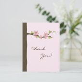 Babydusche Danke-Karte (Mädchen) Postkarte (Stehend Vorderseite)