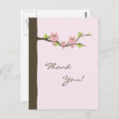 Babydusche Danke-Karte (Mädchen) Postkarte (Vorne/Hinten)