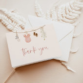 Babydusche Danke-Karte | Pink Girl Baby Dusche Dankeskarte