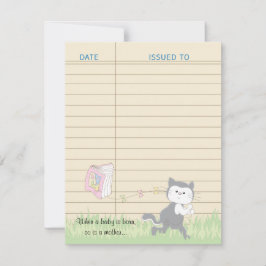 Babydusche Danke Karte, Rosa/Bibliothek bauen