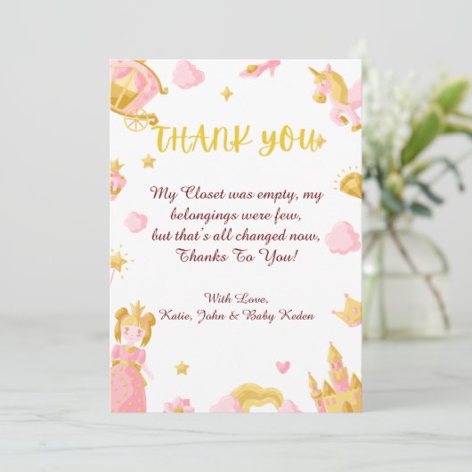 Babydusche Danke, Karten (Stehend Vorderseite)