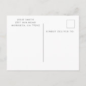 Babydusche Danke Post Card Ankündigungspostkarte (Rückseite)