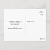 Babydusche Danke Postcard Pumpkin & Fox Postkarte (Rückseite)