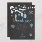 Babydusche Danke Winter Baby blue (Vorne/Hinten)