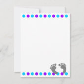 Babydusche danken Ihnen, vom Baby zu kardieren Dankeskarte (Rückseite)