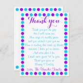Babydusche danken Ihnen, vom Baby zu kardieren Dankeskarte (Vorne/Hinten)