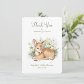 Babydusche Dankeschön Karte mit einer hübschen Gar (Stehend Vorderseite)