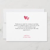 Babydusche Dankeskarte (Rückseite)