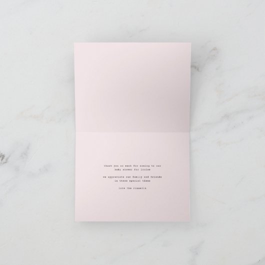 Babydusche Dankeskarte (Innenseite)