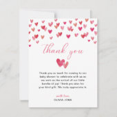 Babydusche Dankeskarte (Vorderseite)