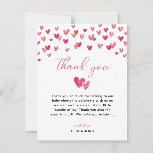 Babydusche Dankeskarte (Vorderseite)