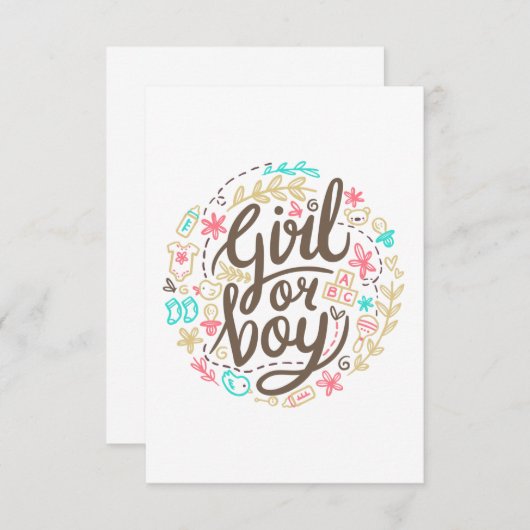 Babydusche Dankeskarte (Vorne/Hinten)