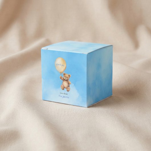 Babydusche Dankkarte mit niedlichem Teddybär Geschenkschachtel