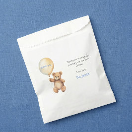 Babydusche Dankkarte mit niedlichem Teddybär Geschenktütchen