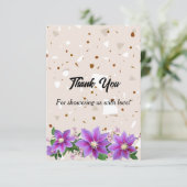 Babydusche Danksagkarte Karte (Stehend Vorderseite)