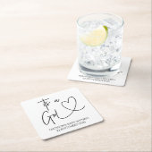 Babydusche Dekorationen Die Untersetzer eines Mädc (Vor Ort)