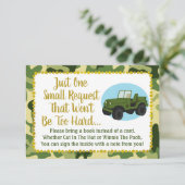 Babydusche der Camouflage mit einer Reservekarte Einladung (Stehend Vorderseite)