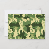 Babydusche der Camouflage mit einer Reservekarte Einladung (Rückseite)