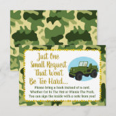 Babydusche der Camouflage mit einer Reservekarte Einladung (Vorne/Hinten)