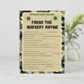 Babydusche der Camouflage - Name, 12x18 Einladung (Stehend Vorderseite)