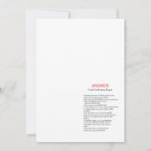 Babydusche der Camouflage - Name, 12x18 Einladung (Rückseite)