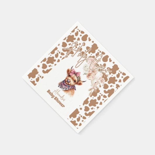 Babydusche der Heiligen Kuh Serviette (Ecke)