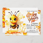 Babydusche der kleinen Süsse Einladung (Vorne/Hinten)