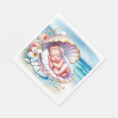 Babydusche der Küstenstadt Serviette (Ecke)