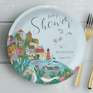 Babydusche der Küstenwache Party Pappteller