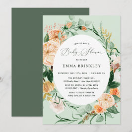 Babydusche des Botanischen Boho Geschlechts Einladung