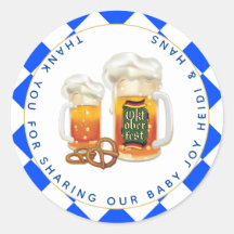 Babydusche des Oktoberfests braut BIER PRETZ