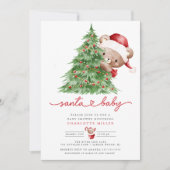 Babydusche des Weihnachtsmanns Einladung (Vorderseite)