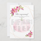 Babydusche, die meine Mama Pumpkin Florals ist Einladung (Vorderseite)