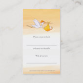 Babydusche, die Storchenbuchwettkarten Terminkarte (Rückseite)