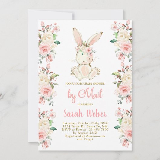 Babydusche, die von der Post übernommen wird Einladung (Vorderseite)