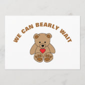 Babydusche, die wir frühzeitig abwarten können hinweiskarte (Rückseite)