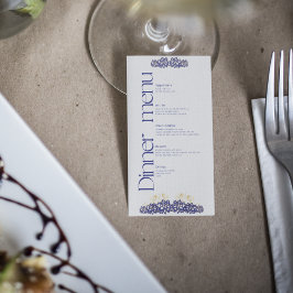 Babydusche Dinner Menü Karte