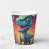 Babydusche Dino-Milbe Pappbecher (Vorderseite)