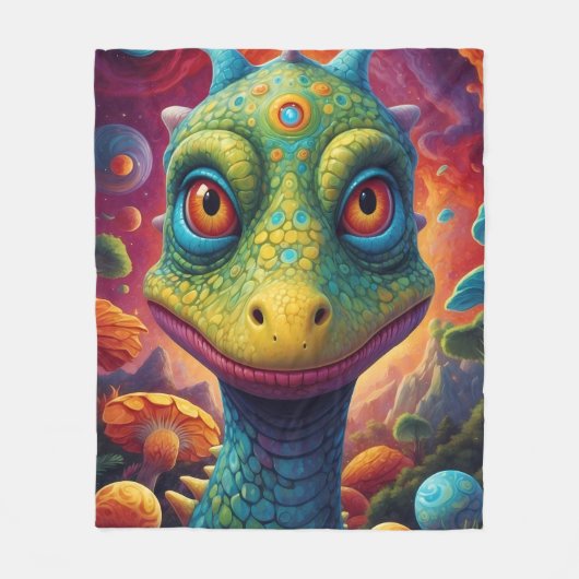 Babydusche Dino-Mite Fleecedecke (Vorderseite)