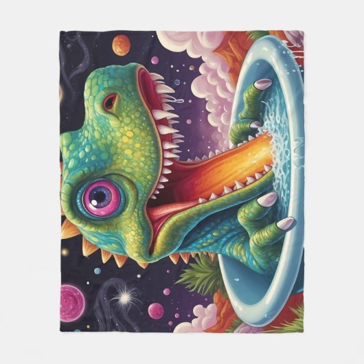 Babydusche Dino-Mite Fleecedecke (Vorderseite)