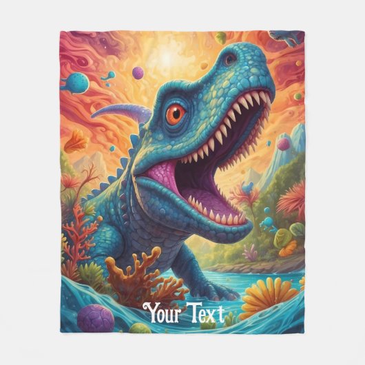 Babydusche Dino-Mite Fleecedecke (Vorderseite)