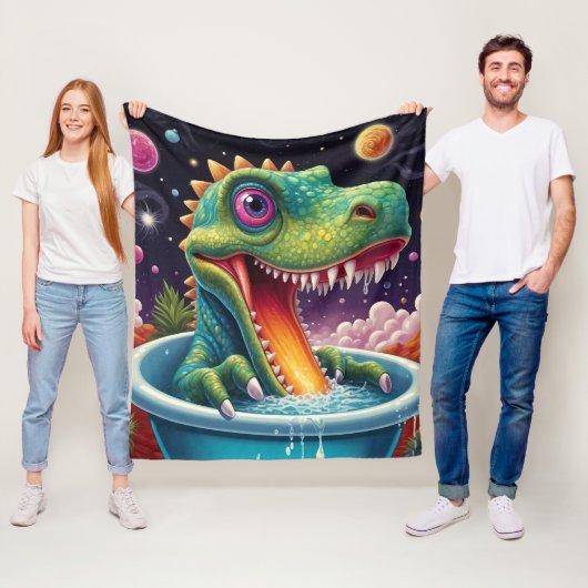 Babydusche Dino-Mite Fleecedecke (Beispiel)